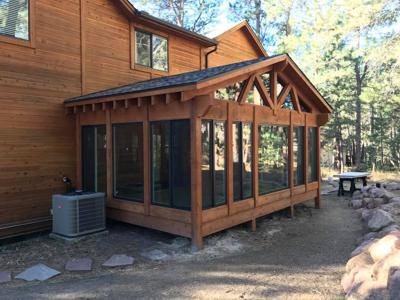 Timber, Post & Beam Style Sunroom from Colorado Springs Deck Builder