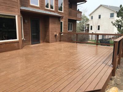Wood and Steel Rail from Colorado Springs Deck Builder