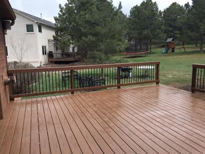 Wood and Steel Rail from Colorado Springs Deck Builder