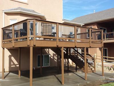 Wood and Steel Rail from Colorado Springs Deck Builder