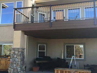 Composite Deck & Stone Patio  from Colorado Springs Deck Builder